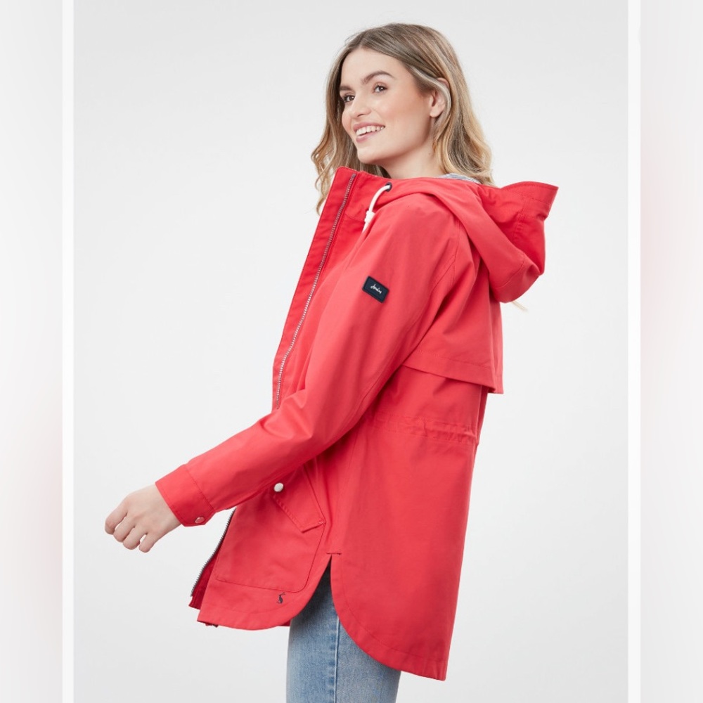 EUC Joules Right as Rain Shoreside Coastal Waterproof Coat Sz 6
